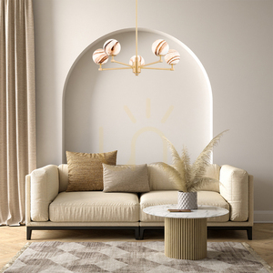Lustr Argon Aruba 2179 bílý mosazný sklo E14 5x7W IP20 small 2