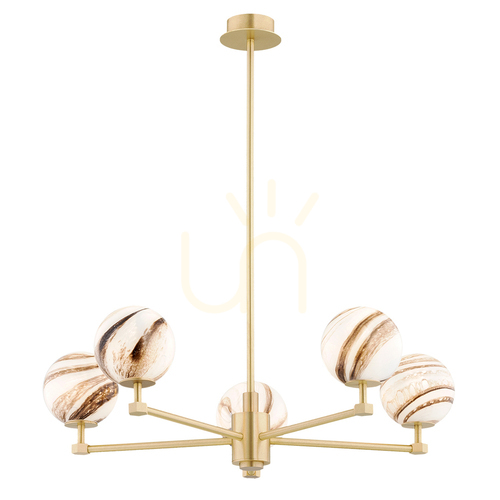 Kontrola Lustr Argon Aruba 2179 bílý mosazný sklo E14 5x7W IP20