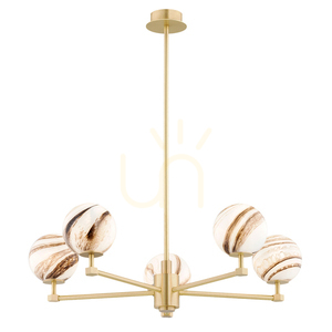 Lustr Argon Aruba 2179 bílý mosazný sklo E14 5x7W IP20 small 0