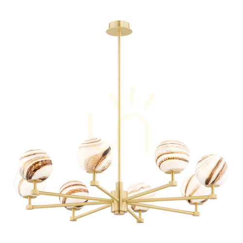 Kontrola Lustr ARGON Aruba 5067 bílý bronz mosaz E14 8x7W IP20