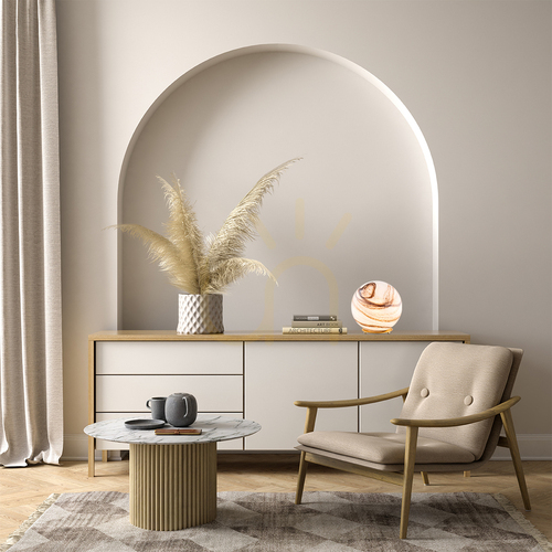 Kontrola Stolní lampa ARGON ARUBA 8533 skleněná koule mramorový dekor bílo-hnědý kartáčovaná mosaz E27