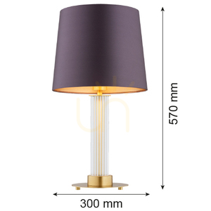 Stolní lampa Argon HAMPTON průhledná mosaz E27 8543 small 4