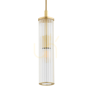 Závěsné svítidlo ARGON HAMPTON 8489 kartáčovaná mosaz rýhované sklo 1×E14 LED max. 7 W small 4