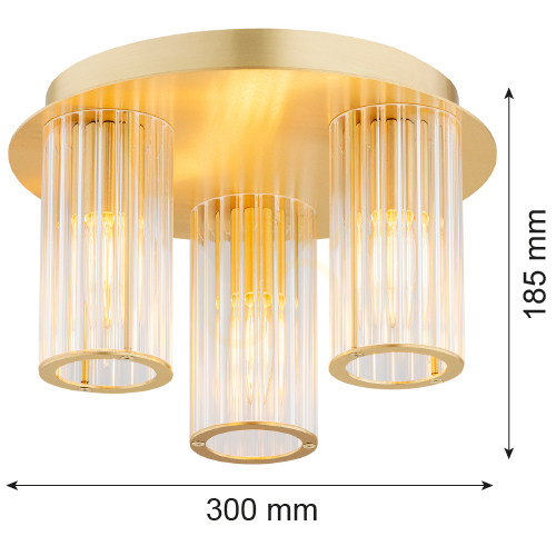 Zobrazit Plafon ARGON Hampton 6304 transparentní kartáčovaná mosaz E14 IP20 Plafon ARGON Hampton 6304 transparentní kartáčovaná mosaz E14 IP20