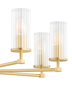 Lustr Argon Hampton 5066 transparentní mosaz E14 8x7W IP20 small 5