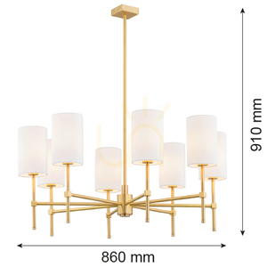 Lustr Argon Hampton 5066 transparentní mosaz E14 8x7W IP20 small 7