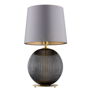 Stolní lampa Argon Hamilton 8539 sklo mosaz kouřová E27 small 1