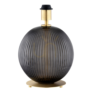 Stolní lampa Argon Hamilton 8539 sklo mosaz kouřová E27 small 3