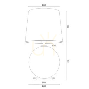 Stolní lampa Argon Hamilton 8539 sklo mosaz kouřová E27 small 5