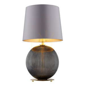 Stolní lampa Argon Hamilton 8539 sklo mosaz kouřová E27 small 0
