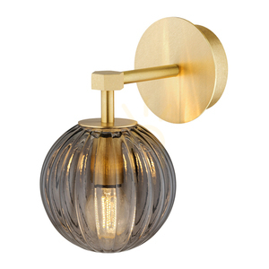 Nástěnná lampa Argon Paloma kouřová kartáčovaná mosaz E14 8508 small 1