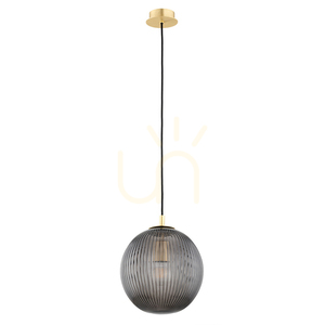 Závěsné svítidlo Argon PALOMA 8513 kouřové sklo mosaz E27 small 1