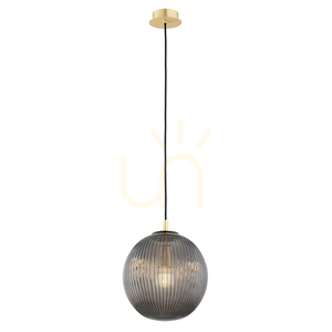 Závěsné svítidlo Argon PALOMA 8513 kouřové sklo mosaz E27 small 0