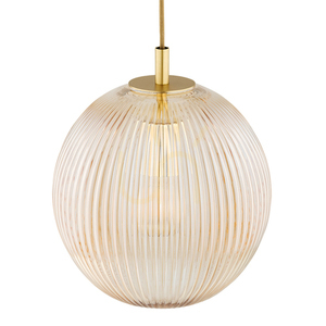 Závěsné svítidlo ARGON Paloma 6311, 3 × E27 max 15 W, medové vroubkované sklo, kartáčovaná mosaz, 55 × 152,5 cm small 3