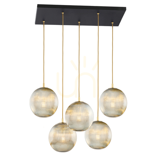 Kontrola Závěsná lampa Argon PALOMA černá 5xE27 IP20 2189