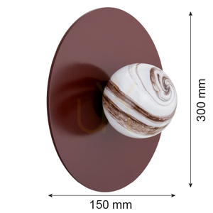 Nástěnné světlo ARGON PIAVA 8446 bílo-hnědé E14 IP20 small 6