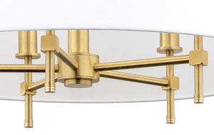 Lustr ARGON ABBANO bílý kartáčovaná mosaz 5xE14 2132 small 4