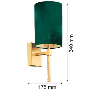 Nástěnné svítidlo Argon Abruzzo zelená kartáčovaná mosaz E14 IP20 8109 small 3