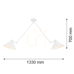 Závěsné svítidlo Argon ALTEA 861 bílé, 2x E27, IP20 small 1