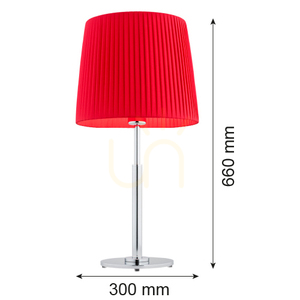 Stolní lampa Argon ASTI chrom červená E27 IP20 3846 small 2
