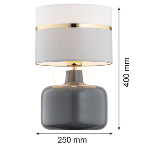 Stolní lampa Argon BEJA bílá, mosazná, E27, IP20, 4362 small 3