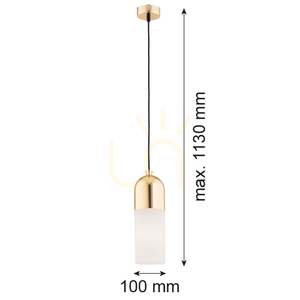Závěsná lampa Argon Burgos 4212 bílá opál mosaz E27 IP20 small 4