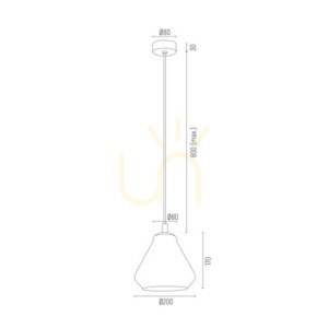 Závěsné svítidlo ARGON DECORATO černé sklo E27 4047 small 1