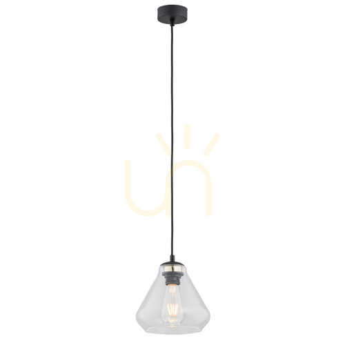 Kontrola Závěsné svítidlo ARGON DECORATO černé sklo E27 4047