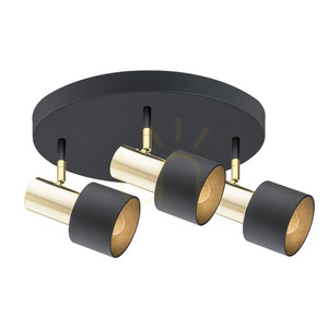 Stropní svítidlo Argon Doria 6006, černé s pomosazenými detaily, 3×E27 small 0