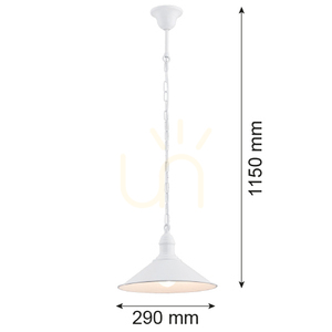 Závěsné svítidlo Argon ERBA bílé E27 IP20 630 small 1