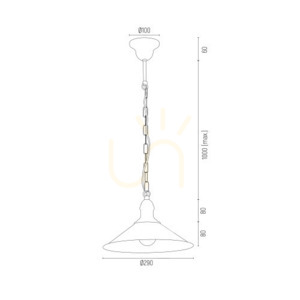 Závěsná lampa ARGON ERBA černá E27 IP20 631 small 3