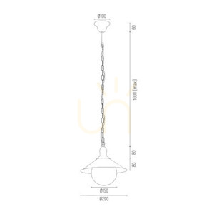 Venkovní závěsné svítidlo Argon ERBA BIS černé IP44 3285 small 4