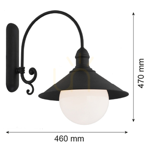 Venkovní nástěnné svítidlo Argon ERBA BIS černé IP44 3286 small 7