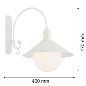 Venkovní nástěnné svítidlo Argon ERBA BIS bílé IP44 E27 3297 small 2