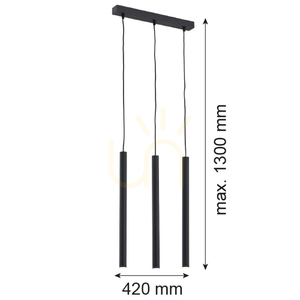 Závěsné svítidlo ARGON ETNA PLUS černé 6179 G9 IP20 small 3