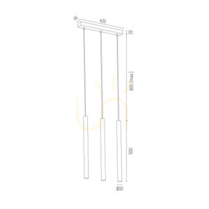 Závěsné svítidlo ARGON ETNA PLUS černé 6179 G9 IP20 small 4