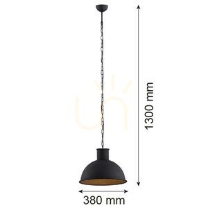 Závěsné svítidlo Argon EUFRAT černé 38 cm E27 3191 1 Závěsné svítidlo Argon EUFRAT černé 38 cm E27 3191 small 1
