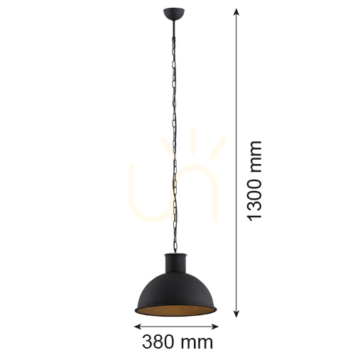 Pohled Závěsné svítidlo Argon EUFRAT černé 38 cm E27 3191 Závěsné svítidlo Argon EUFRAT černé 38 cm E27 3191