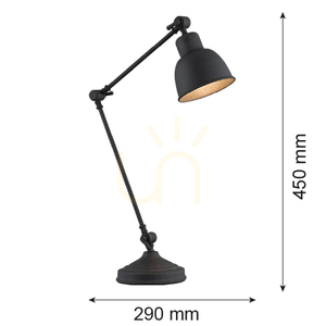 Stolní lampa Argon Eufrat černá E27 3197 small 9