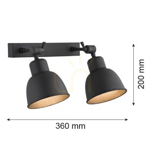 Nástěnné svítidlo Argon Eufrat černé E27 IP20 679 2 Nástěnné svítidlo Argon Eufrat černé E27 IP20 679 small 2