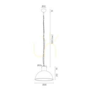 Závěsné svítidlo Argon Eufrat 3192 antracitové E27 Ø 38 cm small 2
