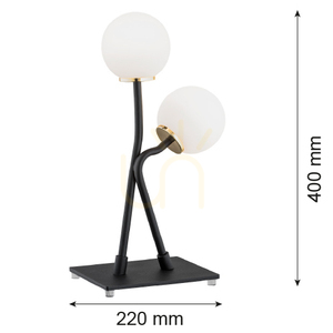 Stolní lampa ARGON FARON 892 bílá sklo mosaz G9 2x6W small 4