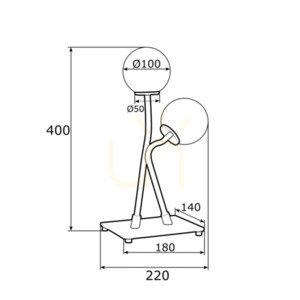 Stolní lampa ARGON FARON 892 bílá sklo mosaz G9 2x6W small 5