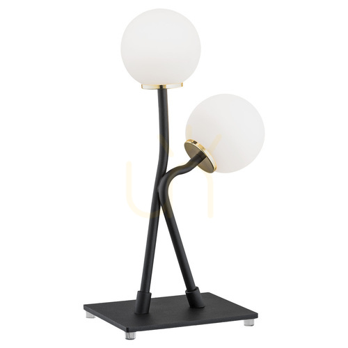 Kontrola Stolní lampa ARGON FARON 892 bílá sklo mosaz G9 2x6W