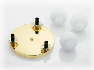 Plafon ARGON FLAVIO 1413 bílý mosazný IP44 3xE14 small 5