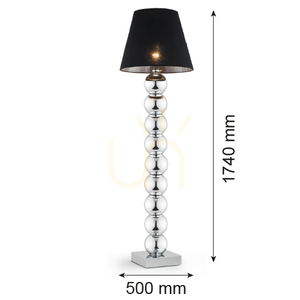 Stojací lampa Argon Fudżi černá chrom E27 IP20 3657 1 Stojací lampa Argon Fudżi černá chrom E27 IP20 3657 small 1