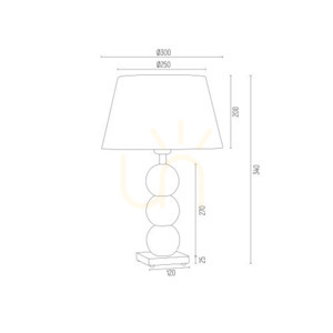 Stolní lampa ARGON FUDŻI černá E27 IP20 3623 small 2