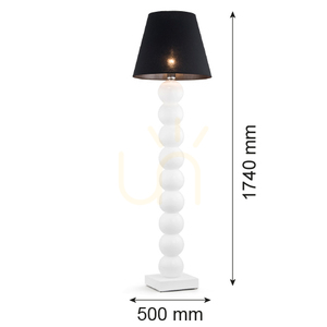 Stojací lampa ARGON Fudżi černá sklo chrom E27 IP20 3658 small 2