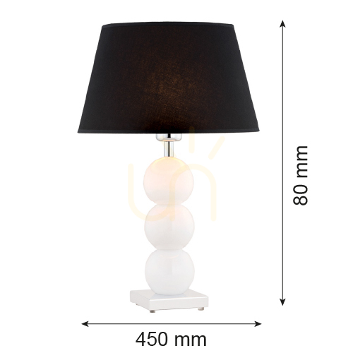 Náhled Stolní lampa Argon Fudżi bílá chrom sklo E27 IP20 3624 Stolní lampa Argon Fudżi bílá chrom sklo E27 IP20 3624