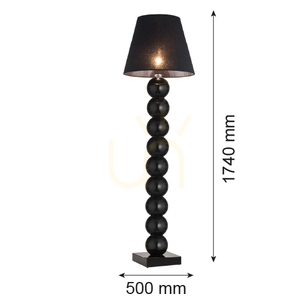 Stojací lampa ARGON Fudżi černá sklo chrom E27 IP20 3659 small 2